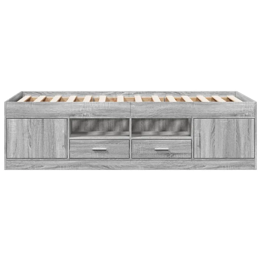 Lit de jour avec tiroirs sans matelas sonoma gris 90x200 cm - 4