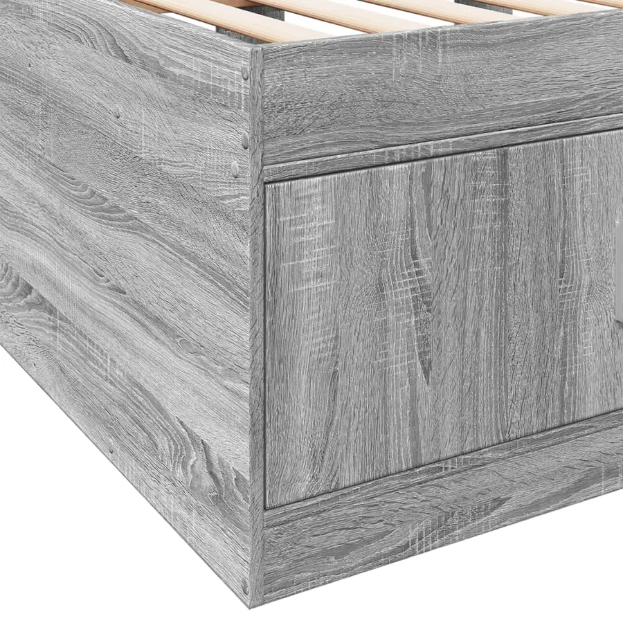 Lit de jour avec tiroirs sans matelas sonoma gris 90x200 cm - 8