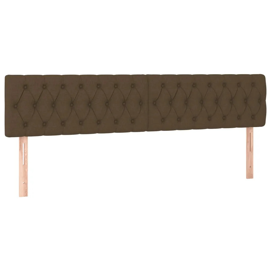 Cadre de lit sans matelas marron foncé 120x190 cm tissu - 8