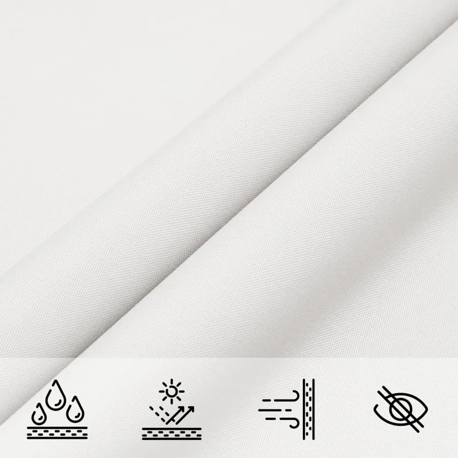 Voile d'ombrage blanc 7x5x5 m 100 % polyester oxford - 7
