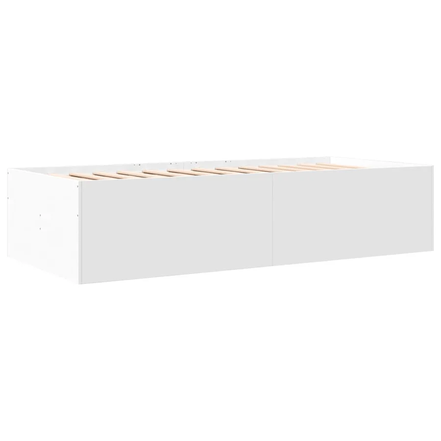 Lit de jour avec tiroirs sans matelas blanc 75x190 cm - 6