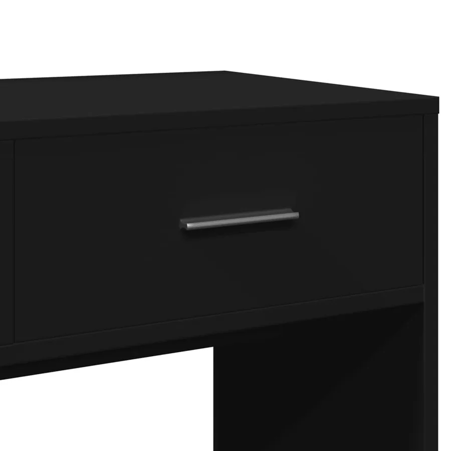 Coiffeuse avec miroir noir 80x39x80 cm - 8