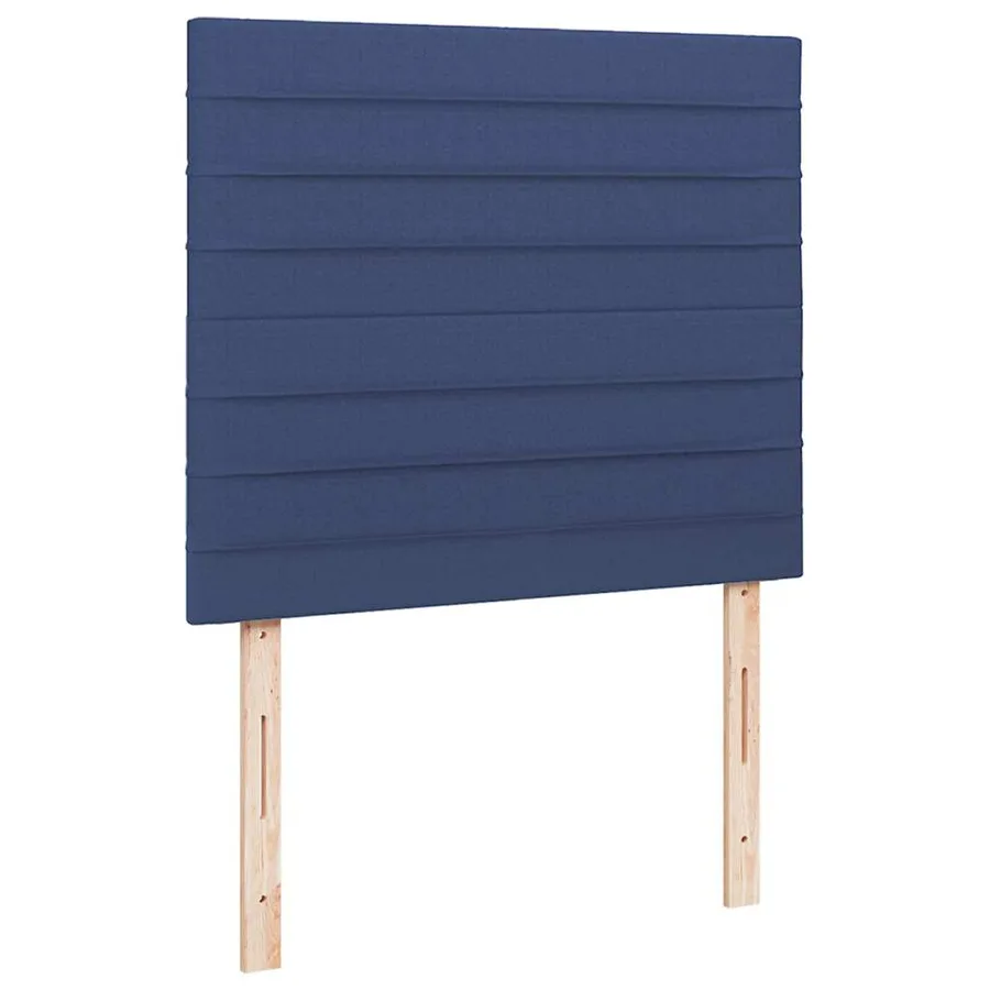 Sommier à lattes de lit matelas et LED bleu 120x190 cm tissu - 9