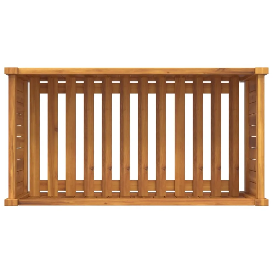 Jardinière avec doublure 80x42x40 cm bois massif d'acacia - 8