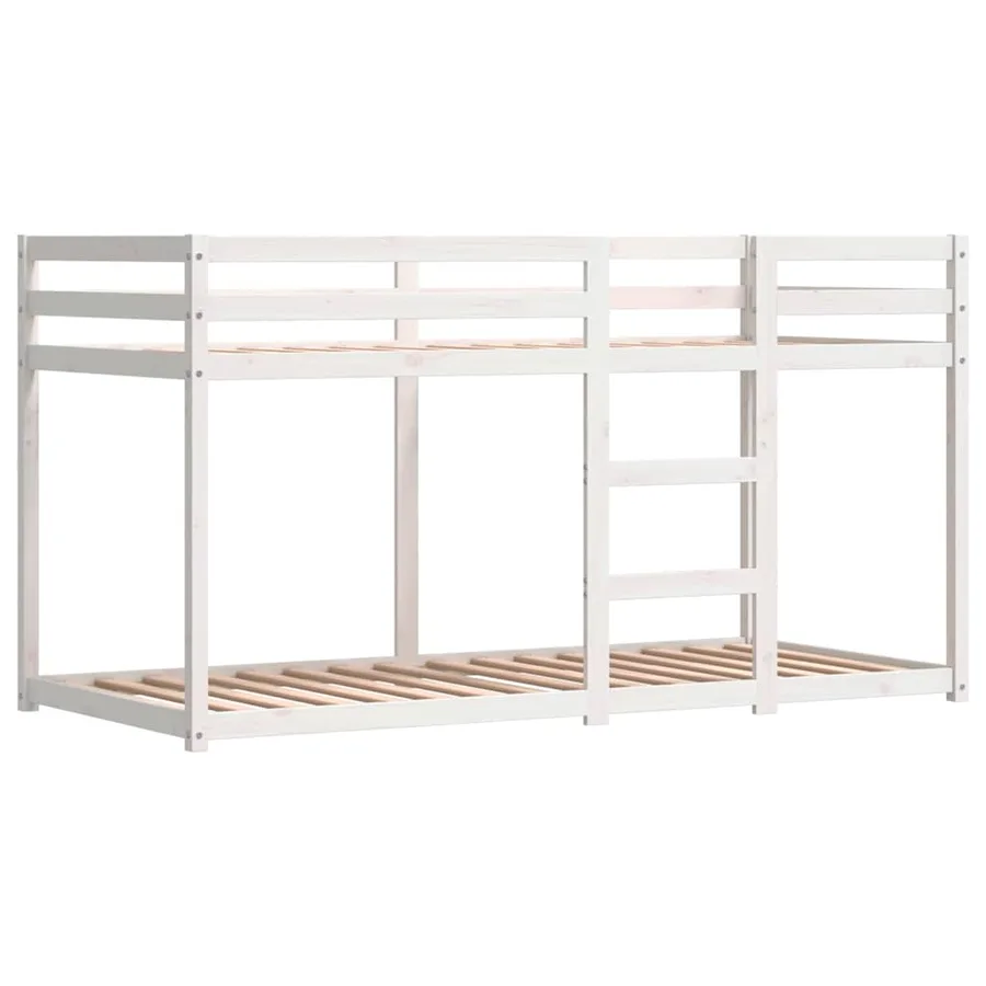 Lit superposé sans matelas bleu 75x190 cm bois de pin massif - 8