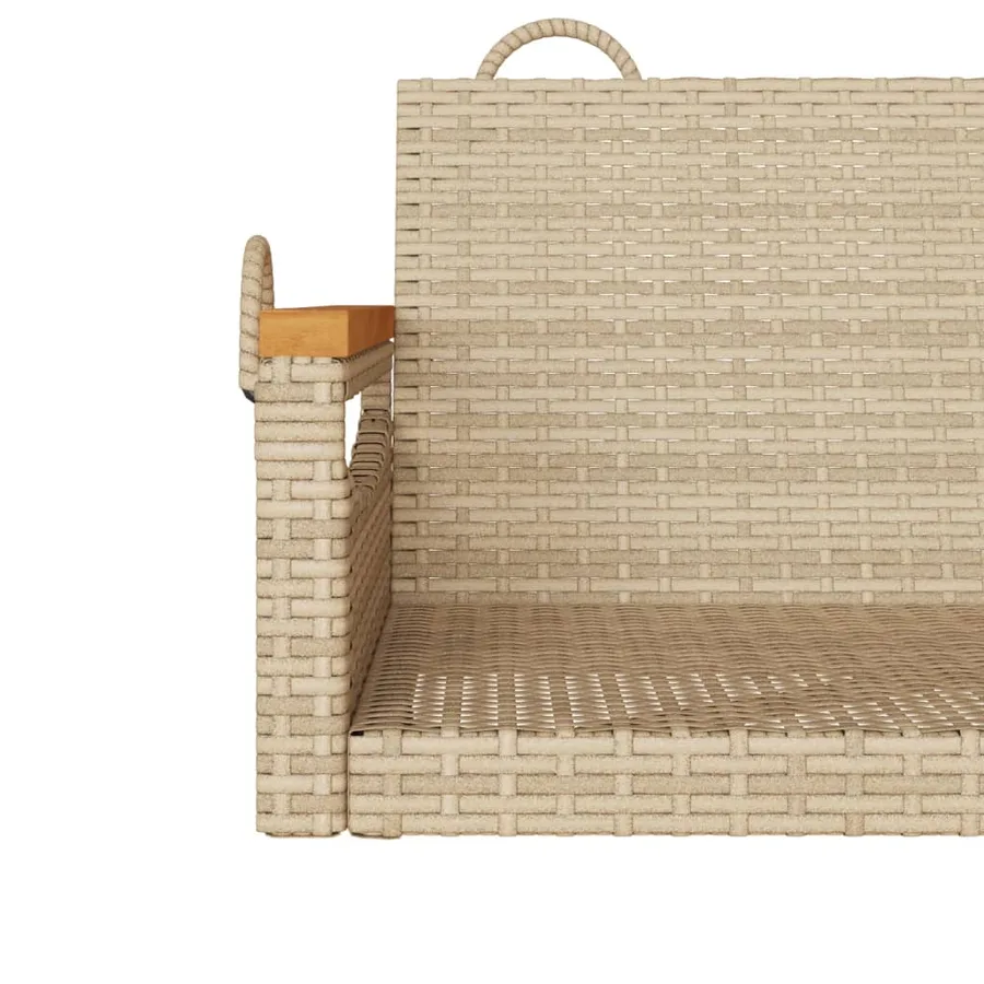 Balancelle beige 63x62x40 cm résine tressée - 8