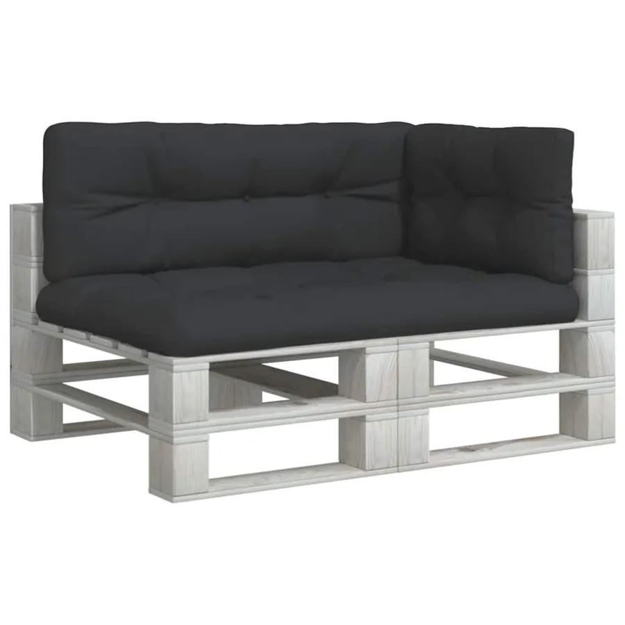 Coussins de palette lot de 3 noir tissu - 3