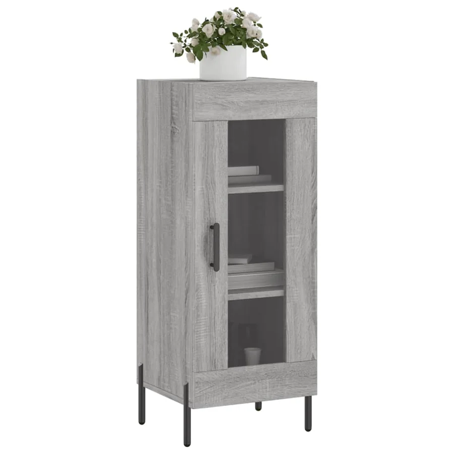 Buffet Sonoma gris 34,5x34x90 cm Bois d'ingénierie - 3