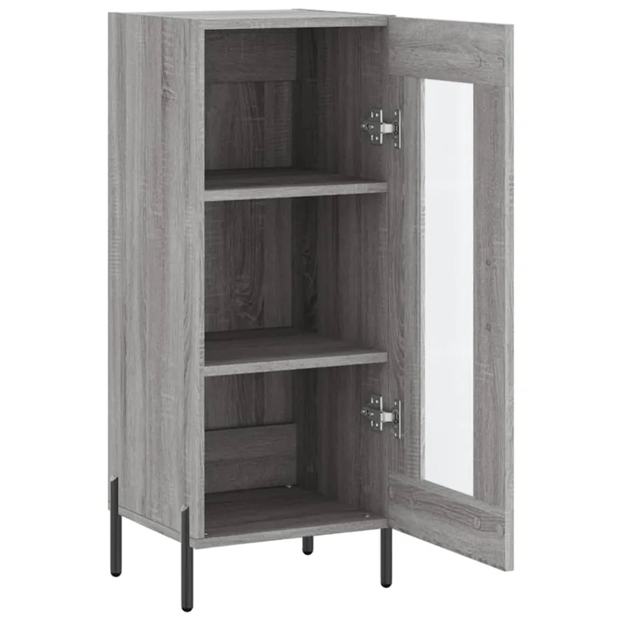 Buffet Sonoma gris 34,5x34x90 cm Bois d'ingénierie - 6