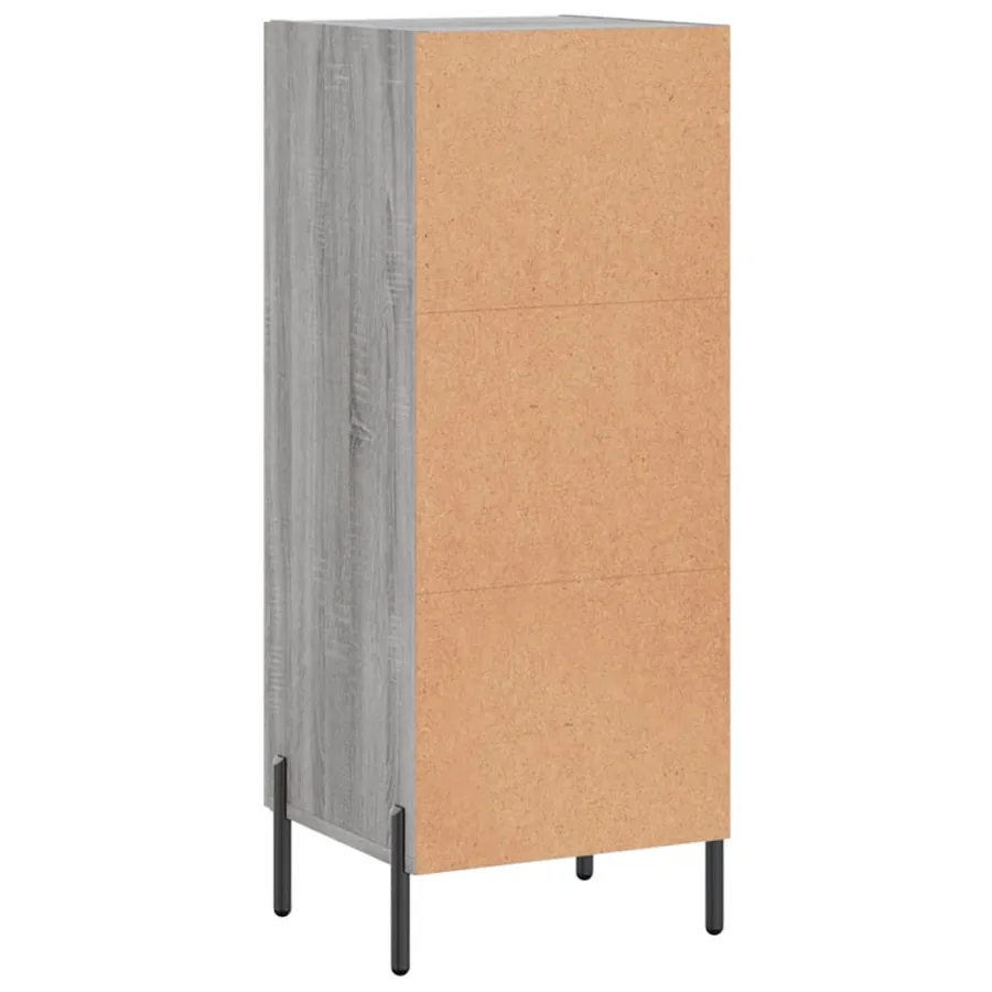 Buffet Sonoma gris 34,5x34x90 cm Bois d'ingénierie - 8