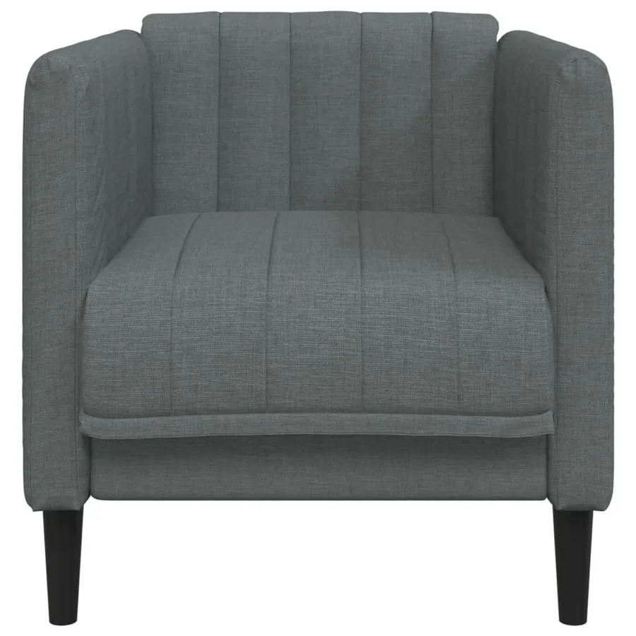 Fauteuil gris foncé tissu - 4