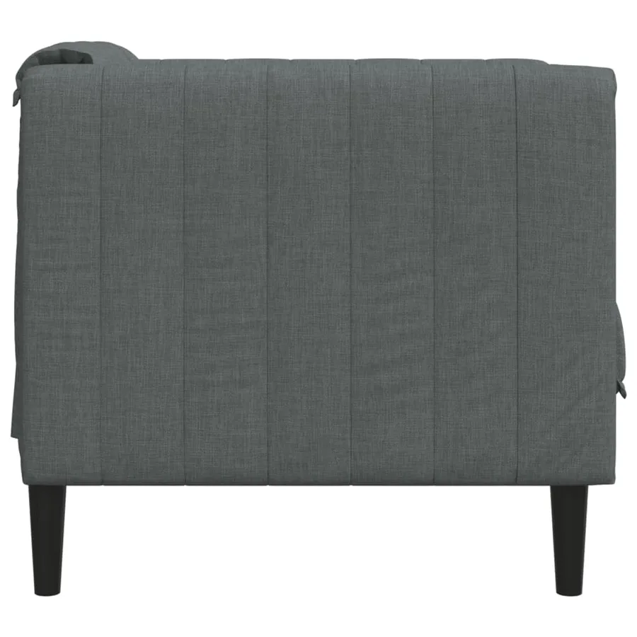Fauteuil gris foncé tissu - 5