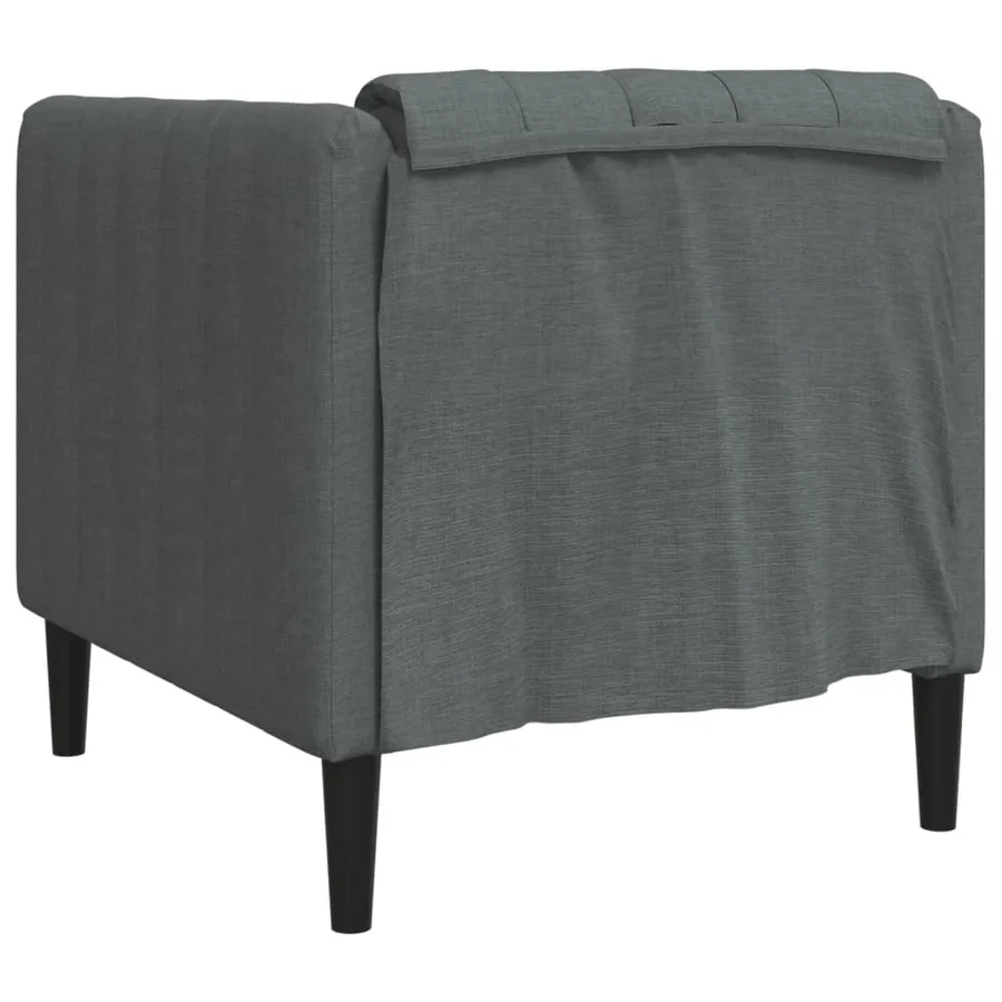 Fauteuil gris foncé tissu - 6