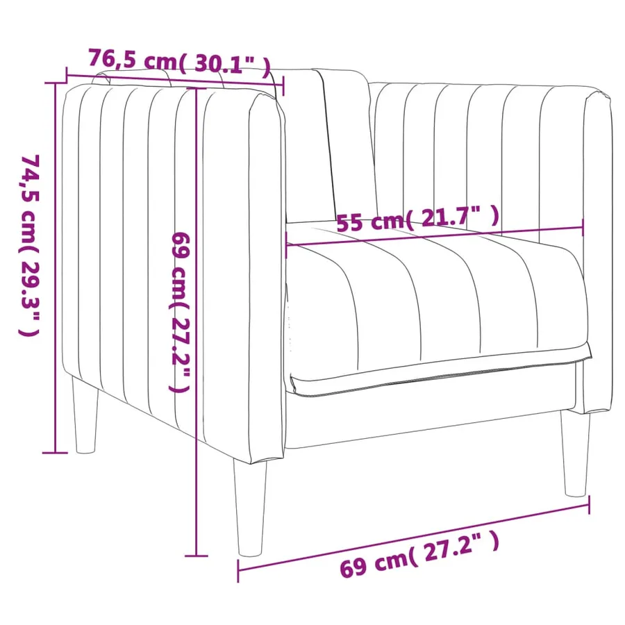 Fauteuil gris foncé tissu - 9