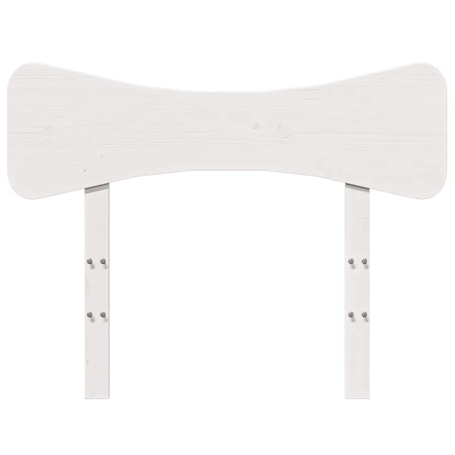 Tête de lit blanc 100 cm bois massif de pin - 4