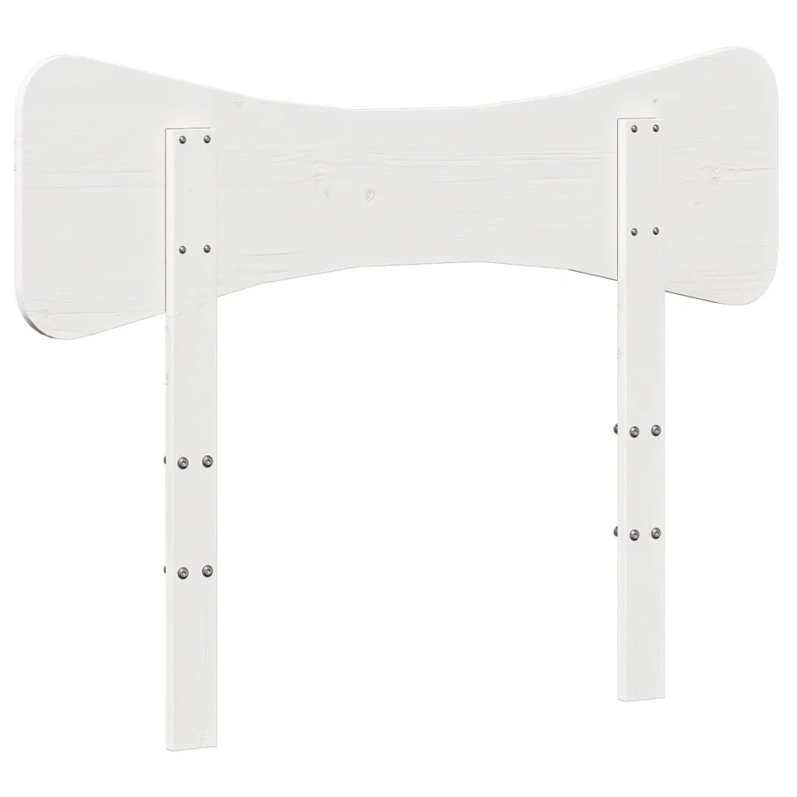 Tête de lit blanc 100 cm bois massif de pin - 6