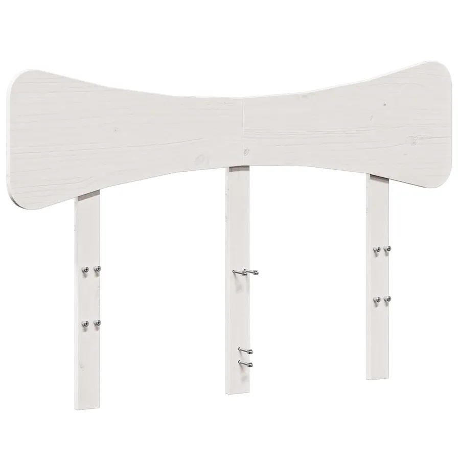 Tête de lit blanc 120 cm bois massif de pin - 2