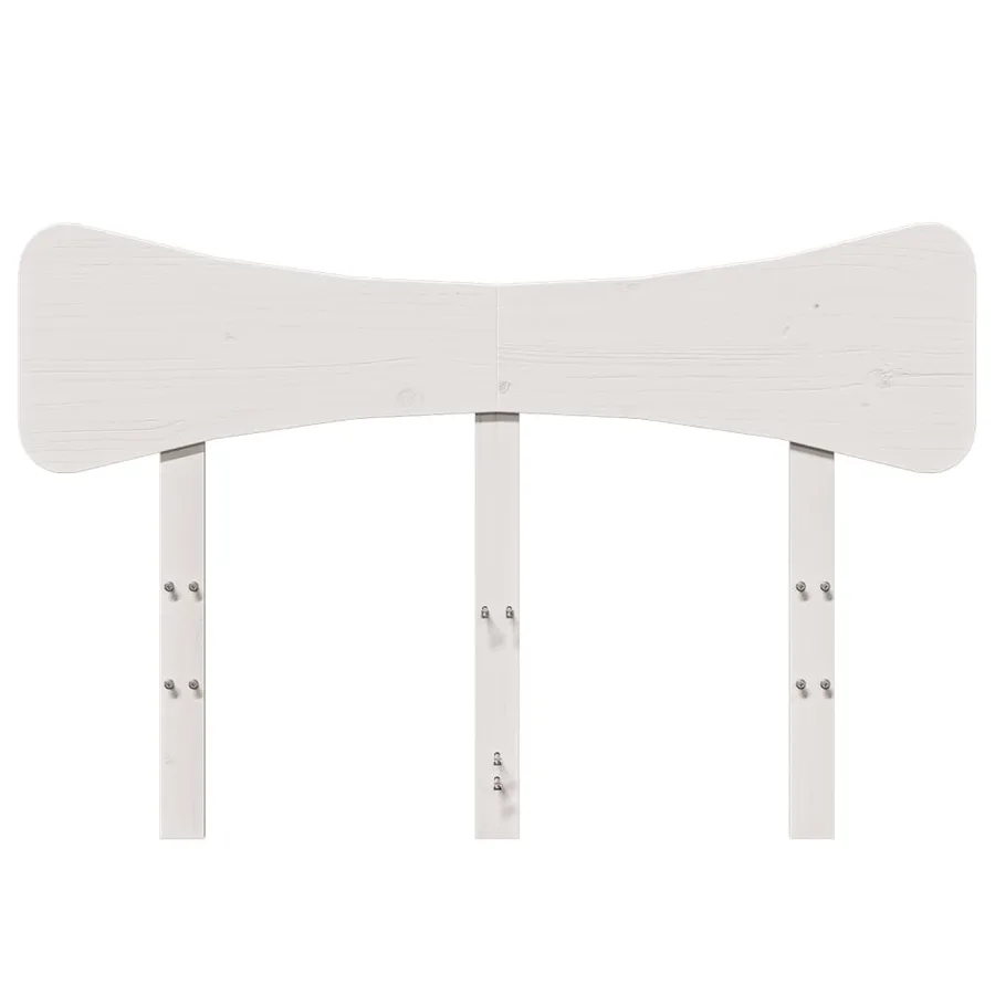 Tête de lit blanc 120 cm bois massif de pin - 4
