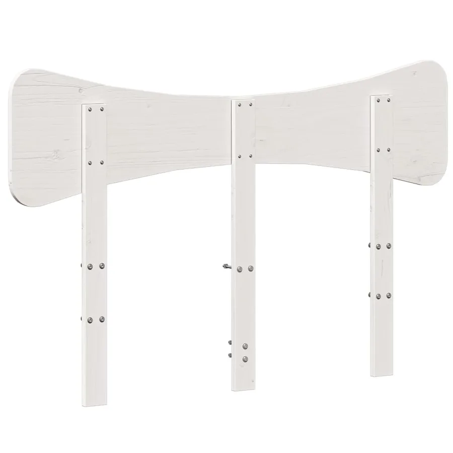 Tête de lit blanc 120 cm bois massif de pin - 6