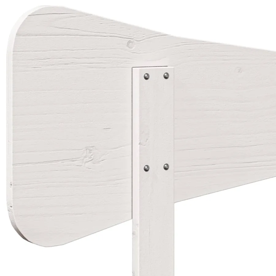 Tête de lit blanc 120 cm bois massif de pin - 7