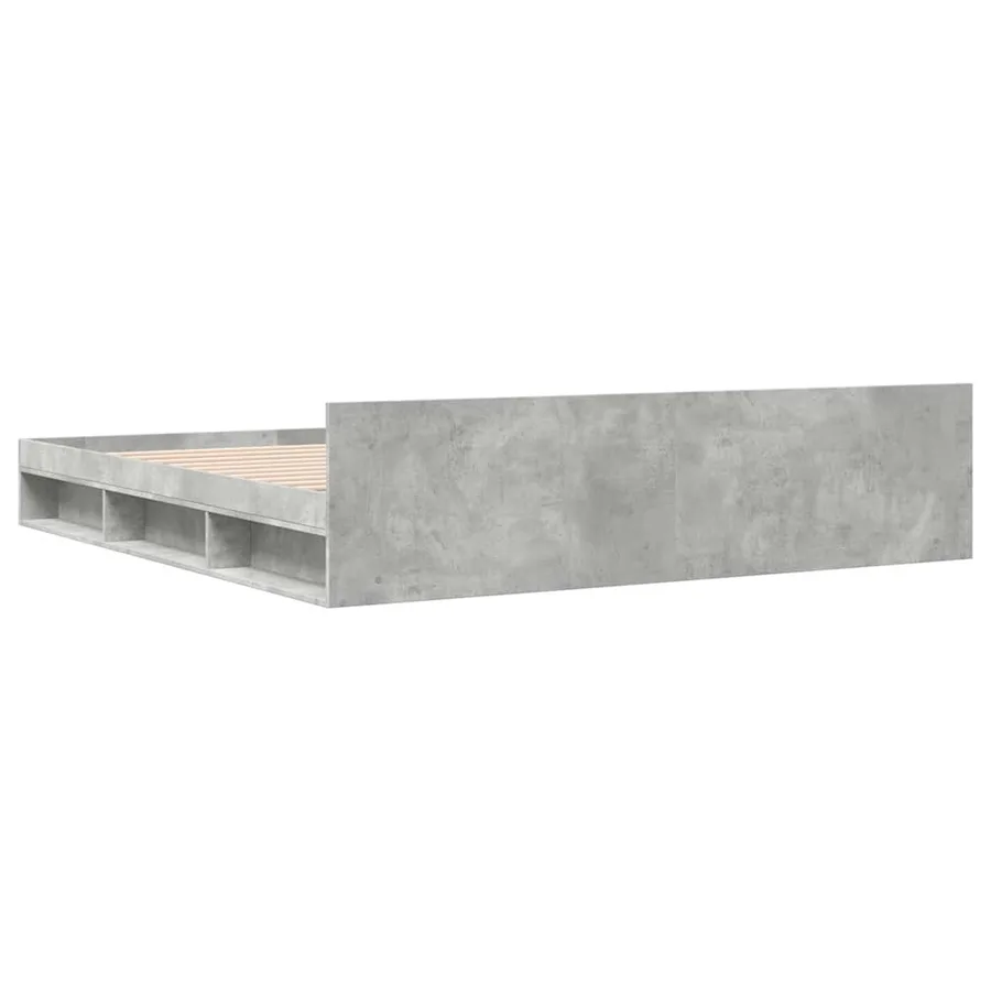 Cadre de lit avec tiroirs sans matelas gris béton 180x200 cm - 6