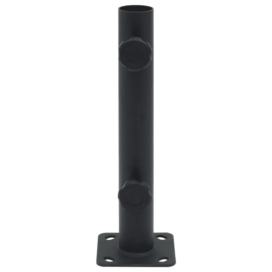 Base de parasol pour mât Ø32/34/38 mm noir mat acier - 3