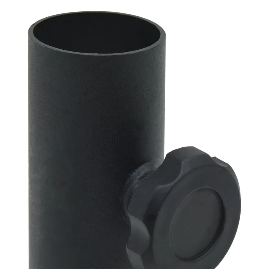 Base de parasol pour mât Ø32/34/38 mm noir mat acier - 5