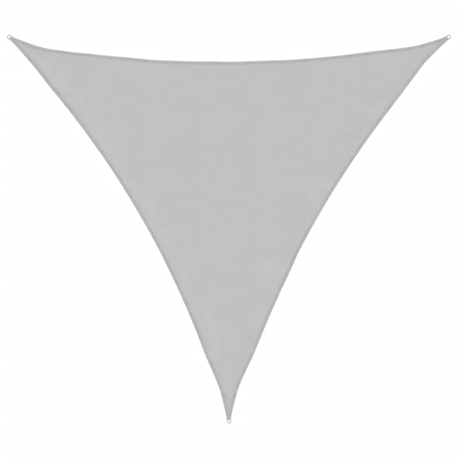 Voile d'ombrage gris clair 3x3x3 m 100% polyester oxford - 2