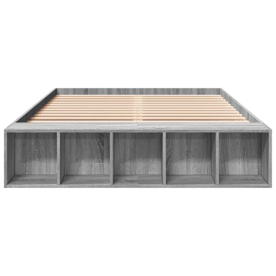 Cadre de lit sans matelas sonoma gris 120x200 cm - 4