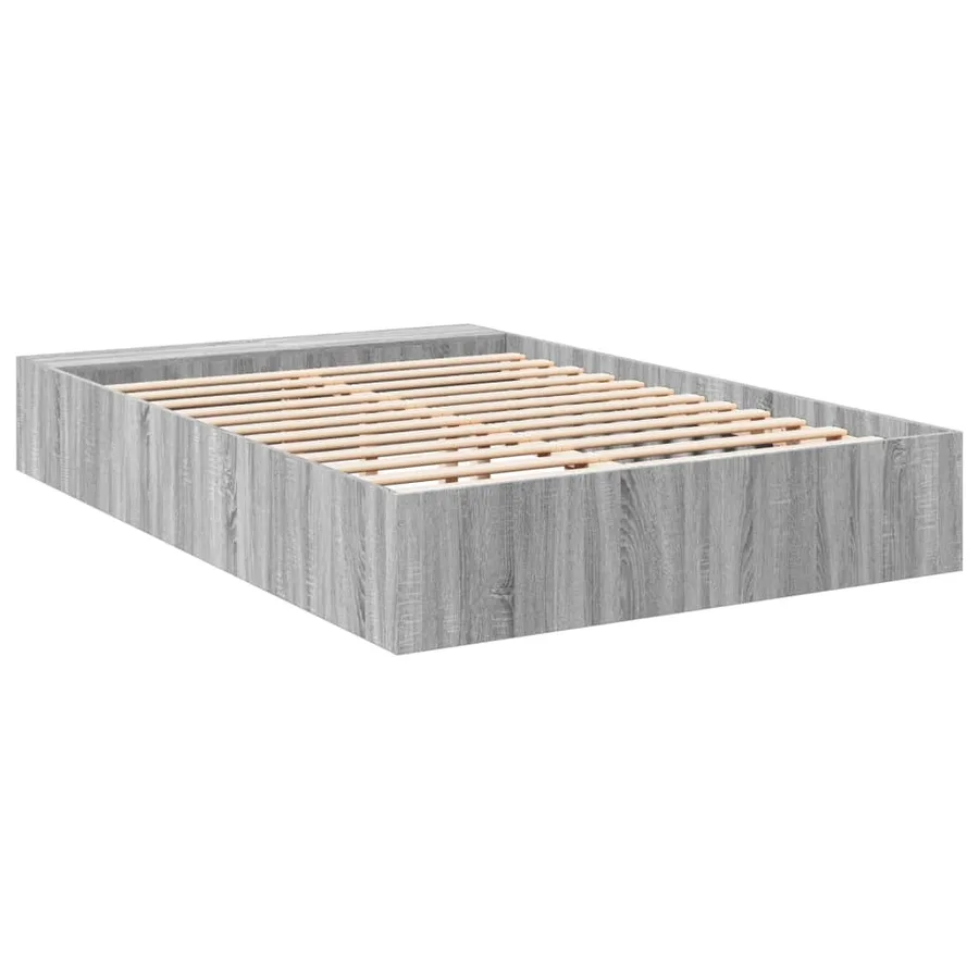 Cadre de lit sans matelas sonoma gris 120x200 cm - 6
