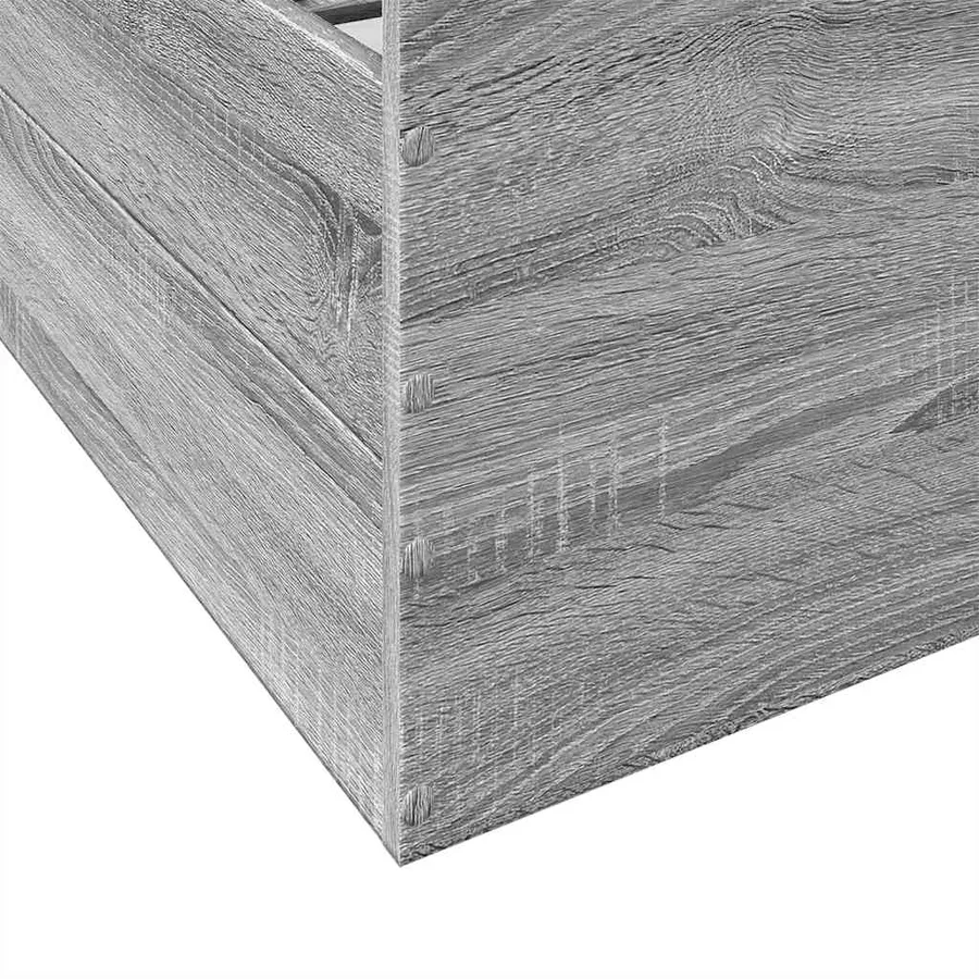 Cadre de lit avec tiroirs sans matelas sonoma gris 180x200 cm - 8