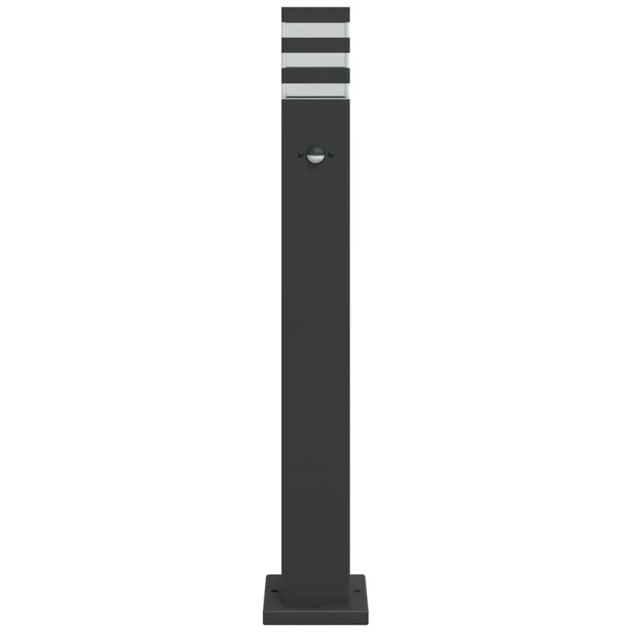 Lampadaire d'extérieur avec capteur noir 80 cm aluminium - 4