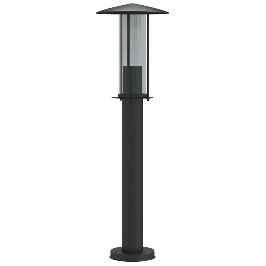 Lampadaire d'extérieur noir 60 cm acier inoxydable - 2