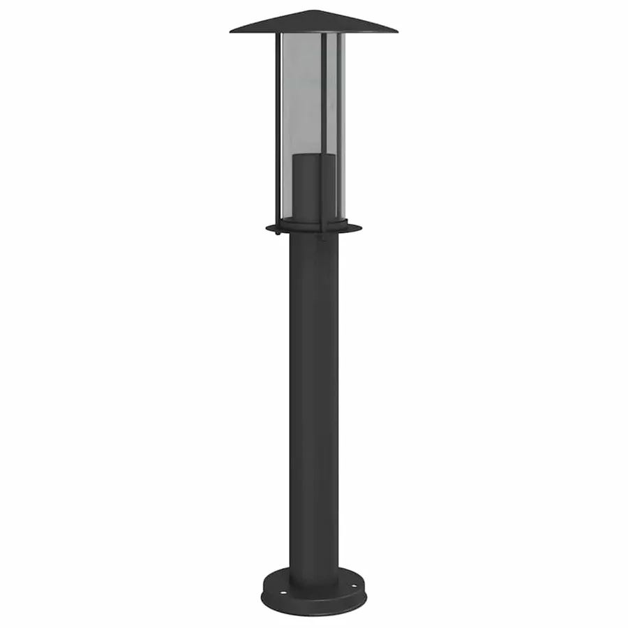 Lampadaire d'extérieur noir 60 cm acier inoxydable - 5