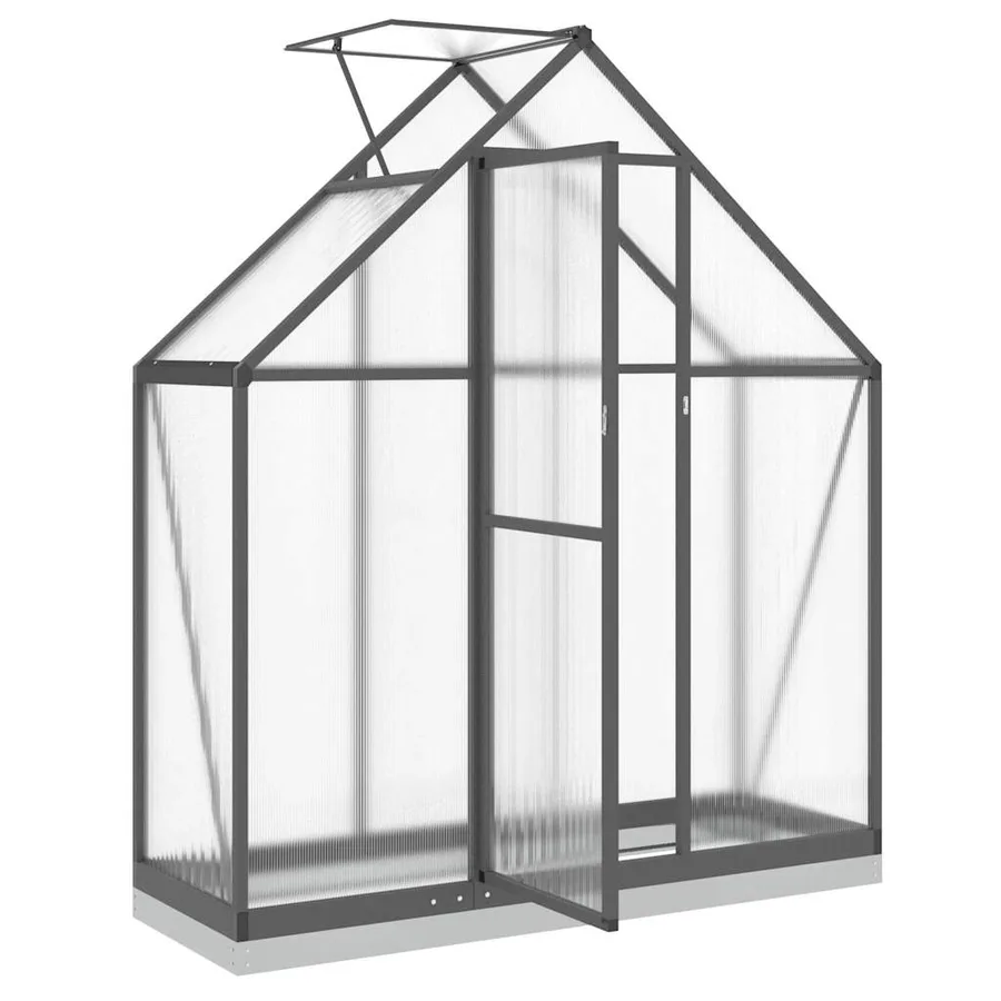 Serre avec cadre de base anthracite 169x58x202 cm aluminium - 6