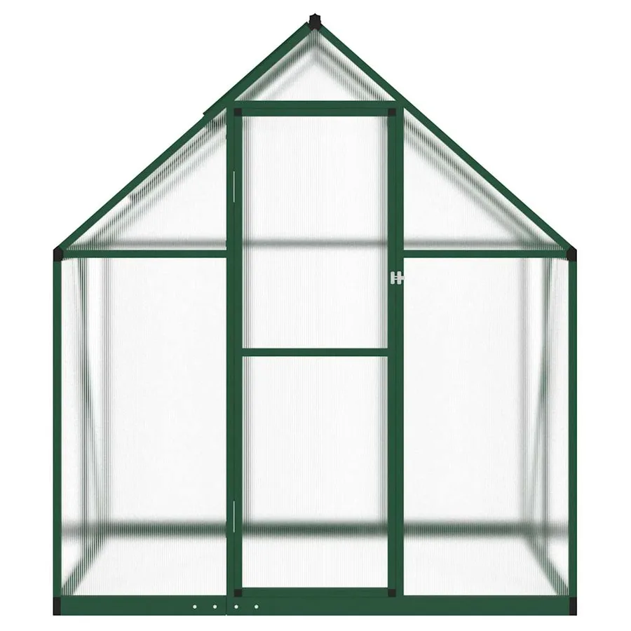 Serre avec cadre de base vert 169x114x195 cm aluminium - 3