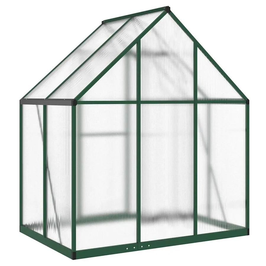 Serre avec cadre de base vert 169x114x195 cm aluminium - 5