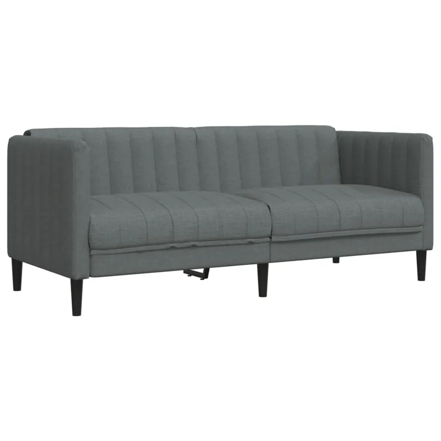 Ensemble de canapés 2 pcs gris foncé tissu - 5