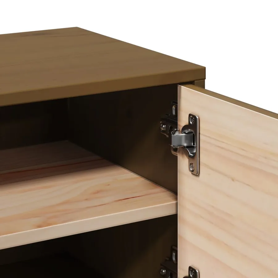 Armoire murale Marron miel 31,5x30x30 cm Bois de pin massif - 10