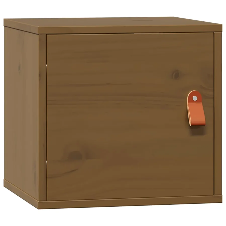 Armoire murale Marron miel 31,5x30x30 cm Bois de pin massif - 2