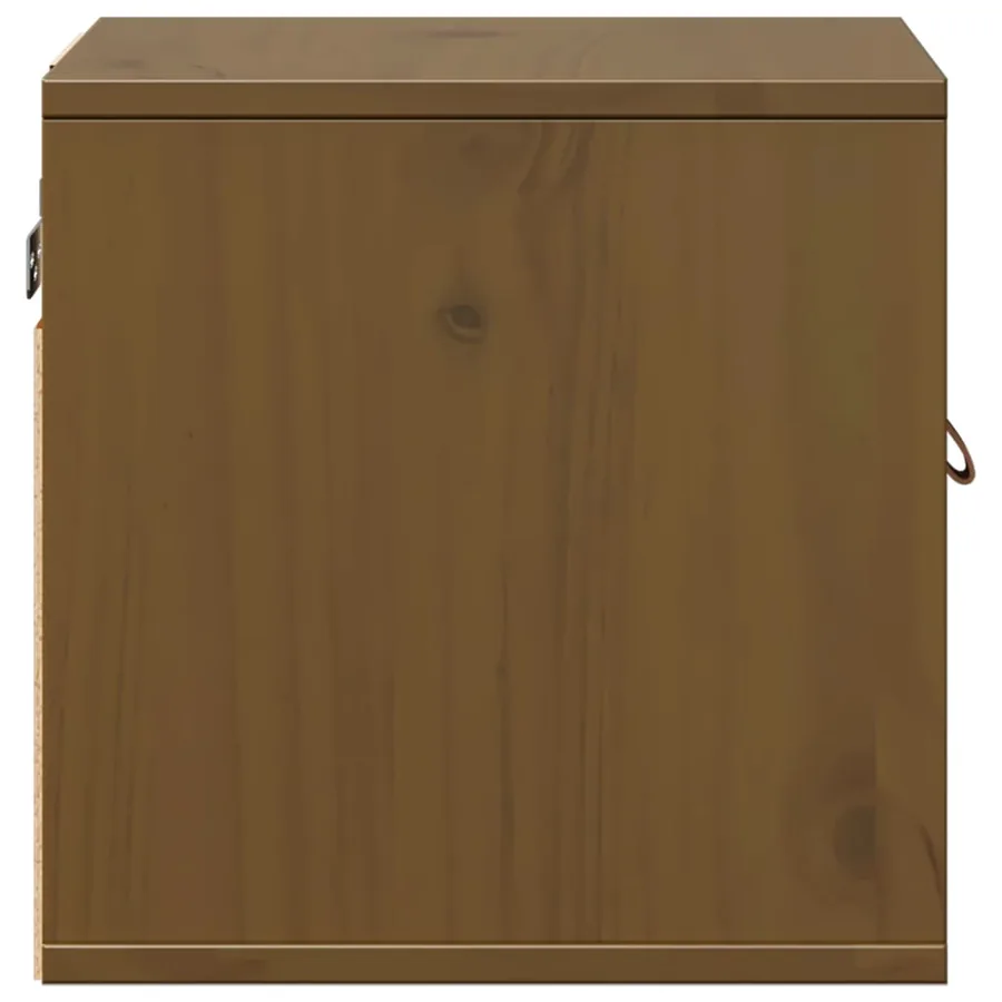 Armoire murale Marron miel 31,5x30x30 cm Bois de pin massif - 7