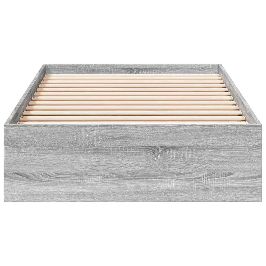 Cadre de lit avec tiroirs sans matelas sonoma gris 90x190 cm - 4