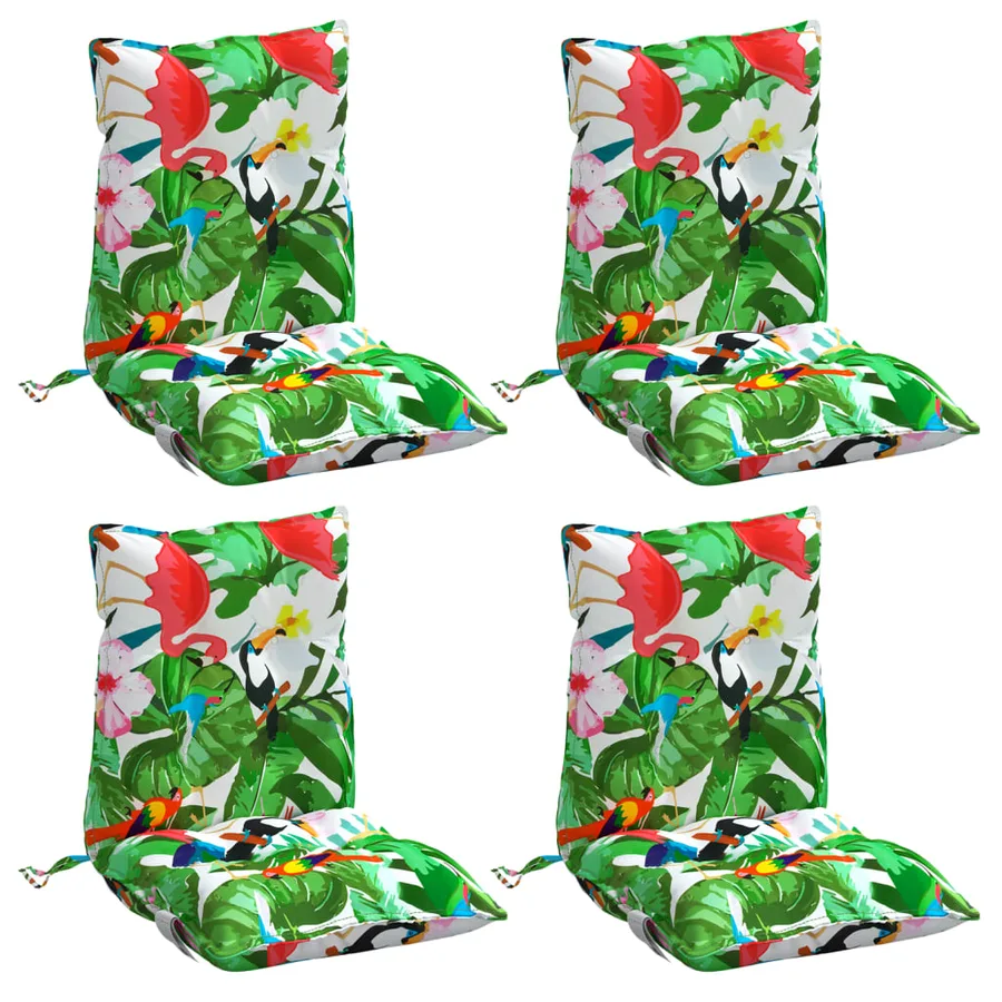 Coussins de chaise à dossier bas lot de 4 multicolore - 3