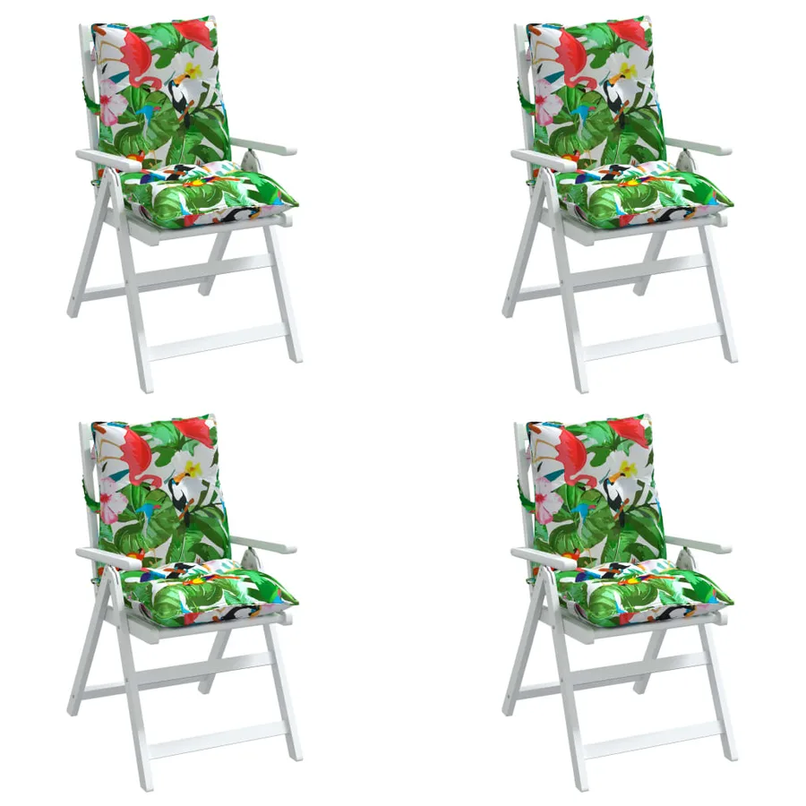 Coussins de chaise à dossier bas lot de 4 multicolore - 4