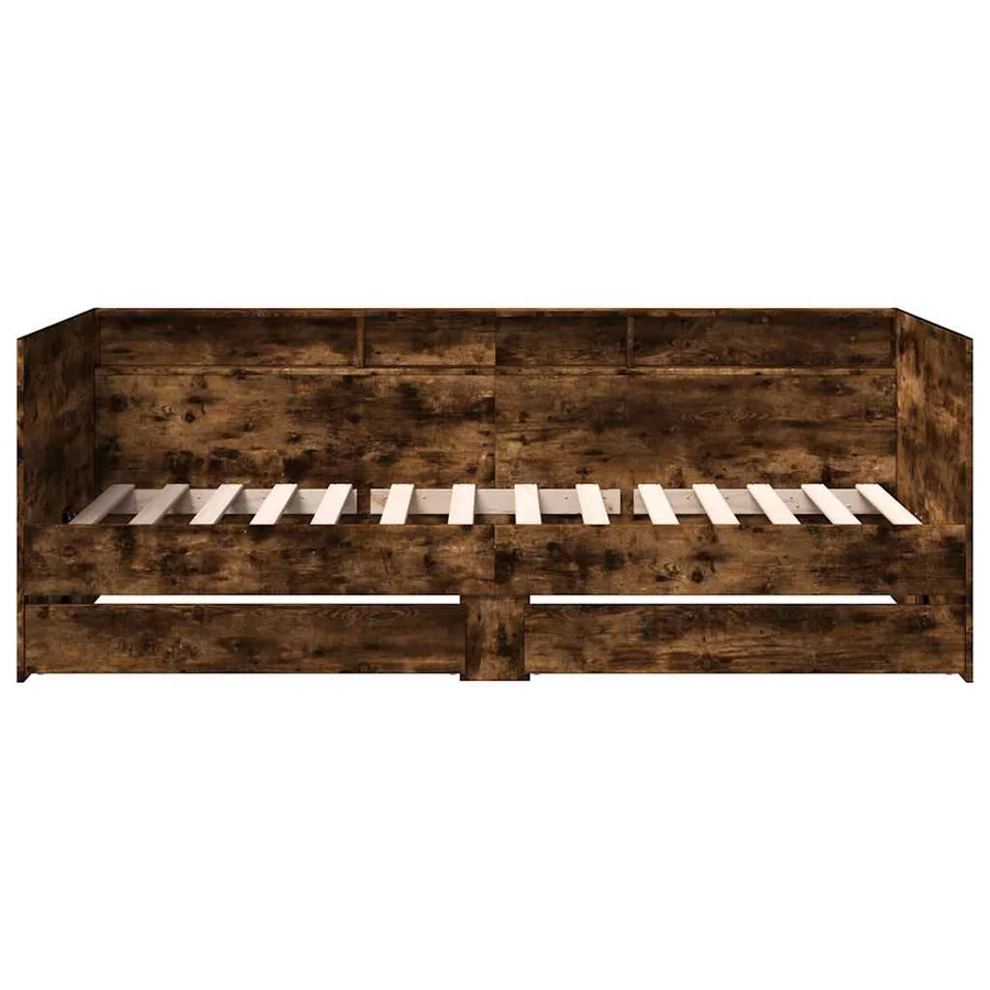 Lit de jour avec tiroirs sans matelas chêne fumé 90x190 cm - 4
