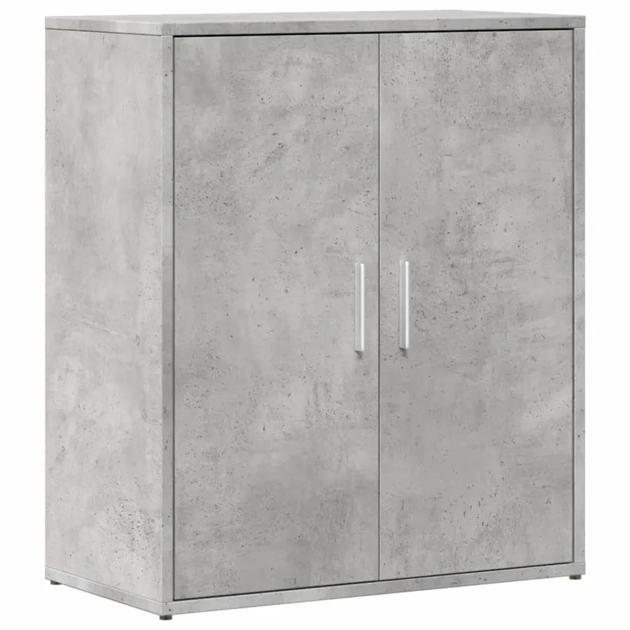 Buffets 2 pcs gris béton 60x31x70 cm bois d'ingénierie - 4