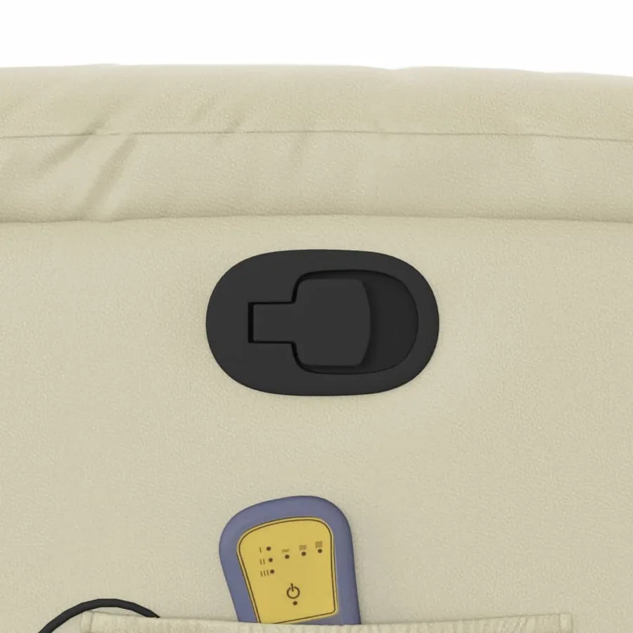 Fauteuil de massage inclinable crème similicuir - 10