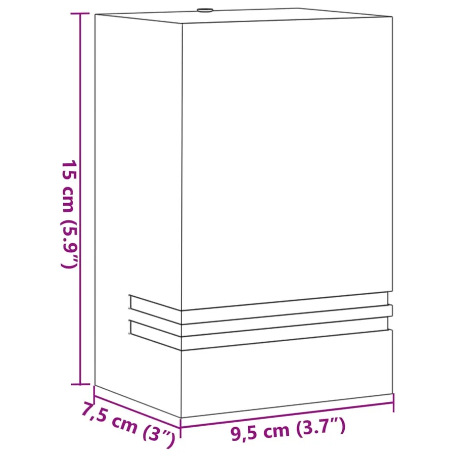Applique murale d'extérieur argenté acier inoxydable - 7