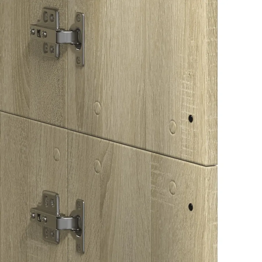 Buffet haut chêne sonoma 60x35x180 cm bois d'ingénierie - 8