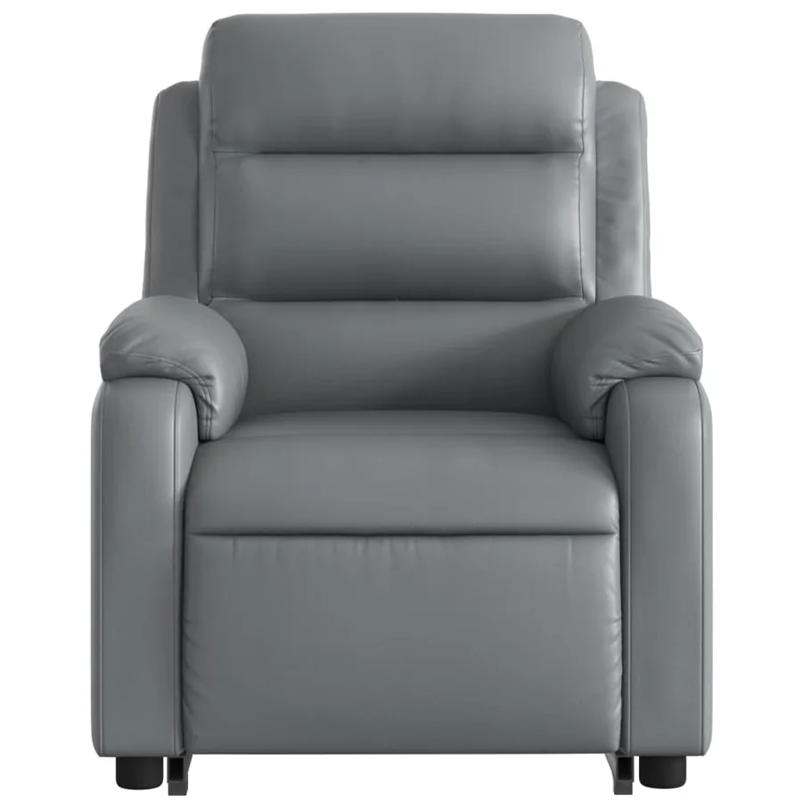 Fauteuil inclinable électrique gris similicuir - 9